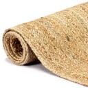 vidaXL Håndlaget teppe jute naturlig 80x160 cm
