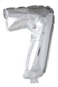 Folie ballong Sølv 41 cm - Tallet 7