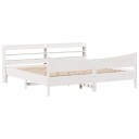  Sengeramme med hodegavl hvit 180x200 cm heltre furu 3307036