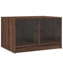  Salongbord med glassdører brun eik 68x50x42 cm 8721012213203