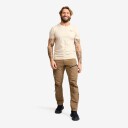 Revolutionrace Easy T shirt Slim Fit Herre Oatmeal 4XL Herre Overdeler T skjorter