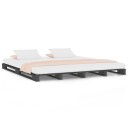 vidaXL Sengeramme grå 150x200 cm heltre furu 5FT King Size