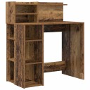  Skrivebord med Lagring Gammelt Tre 90x48x101.5 cm Konstruert tre