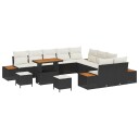 vidaXL Hagesofa Set 13 stk. 12-Antall seter Svart og krem