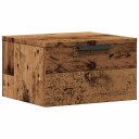  Veggmontert nattbord gammelt tre 34x30x20 cm 8721158556585