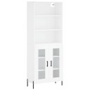 vidaXL Highboard hvit 69,5x34x180 cm konstruert tre 8720845926922