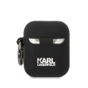 Karl Lagerfeld Kla2runikk Airpods 1/2 Deksel Svart/Svart Silikon Karl Head 3D