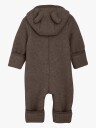 Huttelihut Brown Melange Pram Suit Ears Wool Fleece S 56