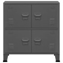 vidaXL Industriell oppbevaringskiste antrasitt 75x40x80 cm stål
