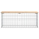 vidaXL Hagebenk gabiondesign 103x31,5x42 cm heltre furu
