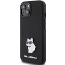 Karl Lagerfeld Mobildeksel til iPhone 15 Plus / 14 Plus 6,7" Svart med Choupette Metallnål