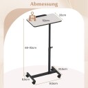 Justerbart nattbord med svingbar topp – plassbesparende design