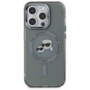 Karl Lagerfeld iPhone 15 Pro 6,1" Hardcase svart IML Metal med MagSafe