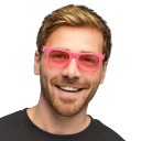 Boland Neon Rosa Wayfarer Solbriller med Rosa Glass