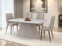 Novaj Spisebord uttrekkbart 180-256 cm - beige, hvit marmor