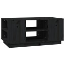 vidaXL Salongbord svart 90x49x40,5 cm heltre furu
