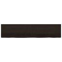 vidaXL Vegghylle m?rkegr? 220x50x6 cm behandlet heltre eik