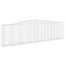 vidaXL Gabionkurver buede 9 stk 400x30x100/120 cm galvanisert jern