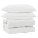 vidaXL Dyne med Puter med pute 3 stk. Hvit Mikrofiber