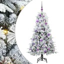  Kunstig sammensatt juletre med 150 LED grønn 150 cm PE og PVC