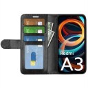 Xiaomi Redmi A3 Lommebok-deksel med Magnetisk Lukning Svart