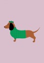 Dapper Dog in Sweater Plakat / 30x40