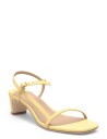 Lauren Ralph Lauren Lainee Mid Heel Nappa Leather Sandal   Yellow   39