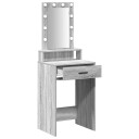  Smykkebord med LED lamper Grå Sonoma 50x41x140 cm