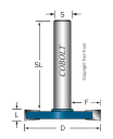 Cobolt 213 100 Skivenotfres uten lager L=10 mm D=36 Maskintilbehør & forbruk
