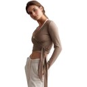 Aim'n Topp Shape Seamless Wrap Long Sleeve Brun
