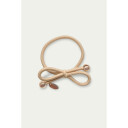 Ia Bon Hair Tie With Gold Bead Soft Cream