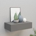 vidaXL Veggmontert skuffehylle gr? 40x23,5x10 cm MDF
