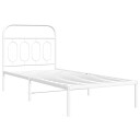  Sengeramme i metall med hodegavl hvit 80x200 cm 8721102646270