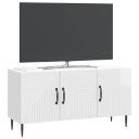  TV skap Høgglans hvit 99 x 34,5 x 50 cm Konstruert tre