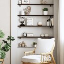 vidaXL Vegghylle m?rkegr? 100x10x2 cm behandlet heltre eik