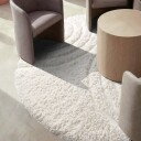 Rundt teppe   Lindos Natural Cotton Shaggy hvit Størrelse: Ø 200 cm