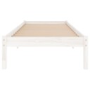 vidaXL Sengeramme hvit heltre 75x190 cm 2FT6 Small Single