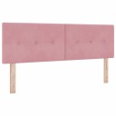  Sengegavl Med Knapper Rosa 140 cm Fløyel