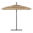  Hageparasoll med LED med stålstang brun 246x246x230 cm 4005086