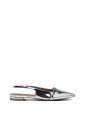 Bianco Slingbackser Biabari Pointy Flat Slingback Faux Leather Sølv