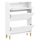 vidaXL Sko Skap DELFT 78 x 24 x 103 cm Konstruert tre Hvit