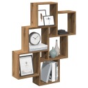  Vegghylle kubeformet artisan eik 78x15x93 cm konstruert tre 8721158439482