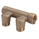 Viega rødgods samlestokk 3/4" fast muffe 2 avgreninger 3/4"