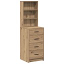  Høyskap med skuff artisan eik 40 x 41 x 135 cm Konstruert tre