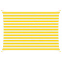 vidaXL Solskygge seil Gul og hvit 5 × 3,5 m 100% polyester Oxford