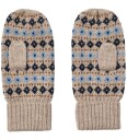 Wheat Jacquard Mittens Haansi   WARM SAND MELANGE   L