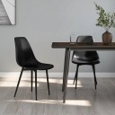 vidaXL Spisestoler 2 stk svart PP