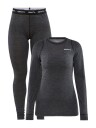 Craft Dame Core Wool Merino Set Vinter Merinoull Svart XX-Large