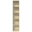 Bokhylle sonoma eik 40x30x189 cm konstruert tre