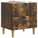  Nattbordskap 2 pcs Røkt Eik 43 x 34,5 x 48 cm Konstruert tre